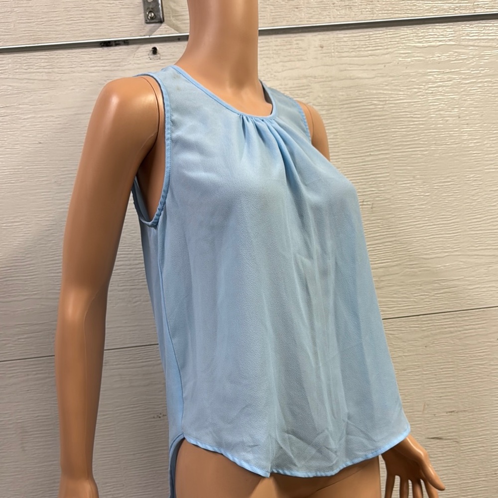 Light Blue Sleeveless Women's Top
